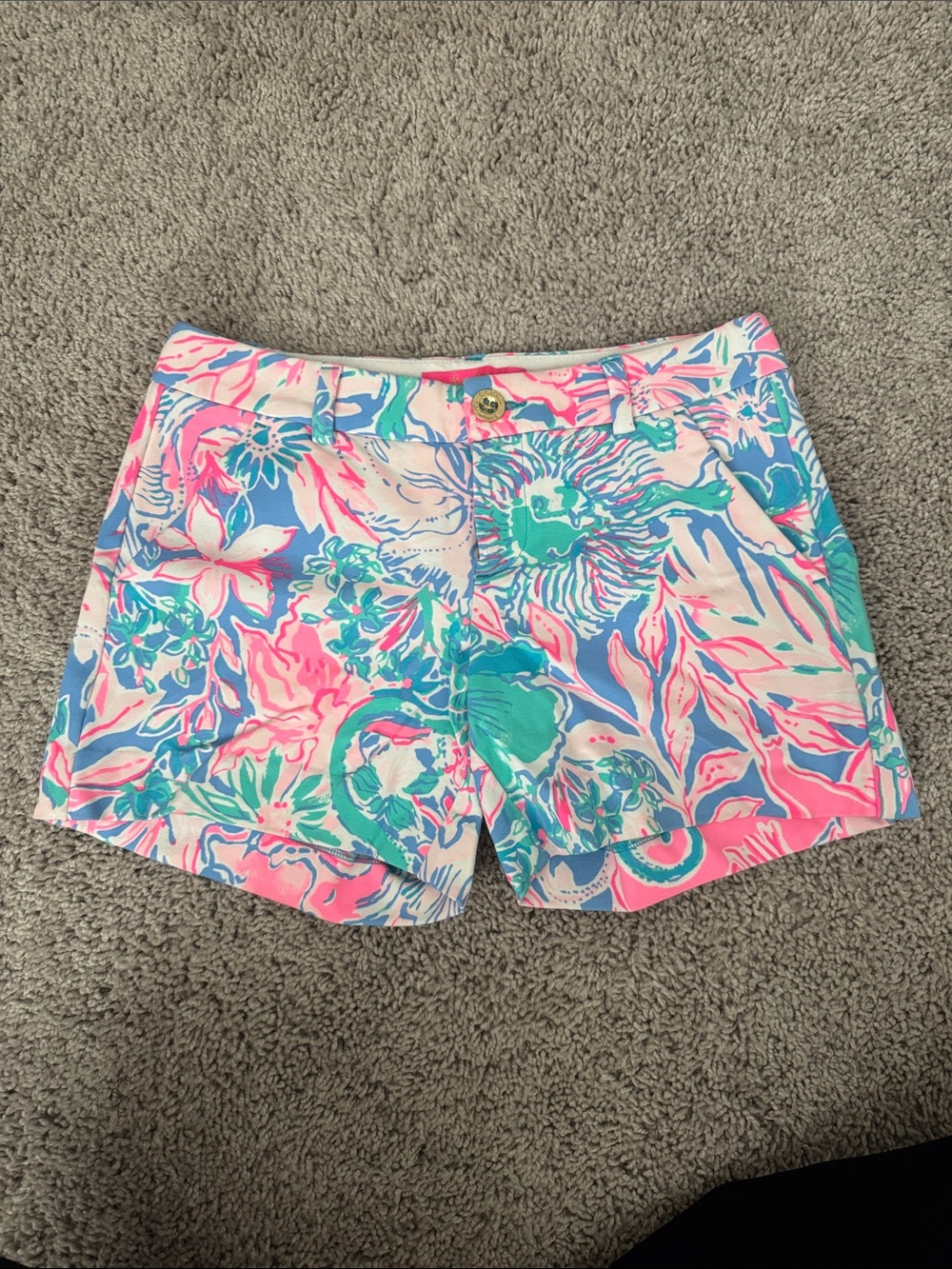 Lilly Pulitzer Pink, Teal & Blue Floral Shorts